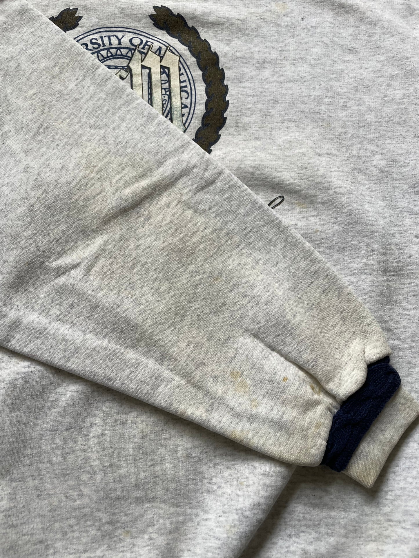 Unique Vintage Crewneck with Sweater Details