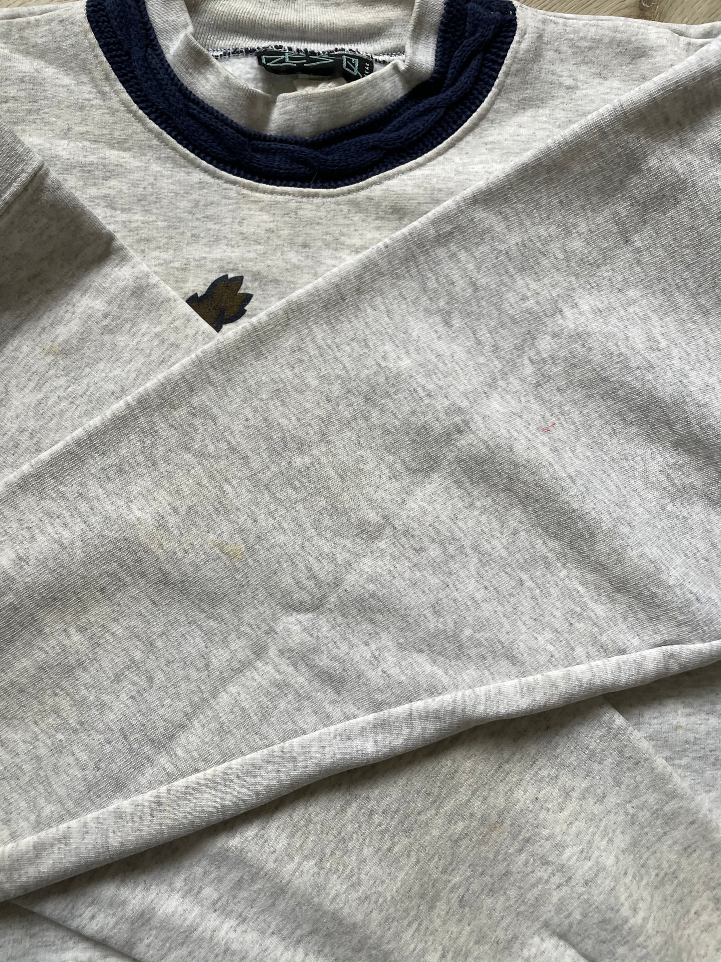 Unique Vintage Crewneck with Sweater Details