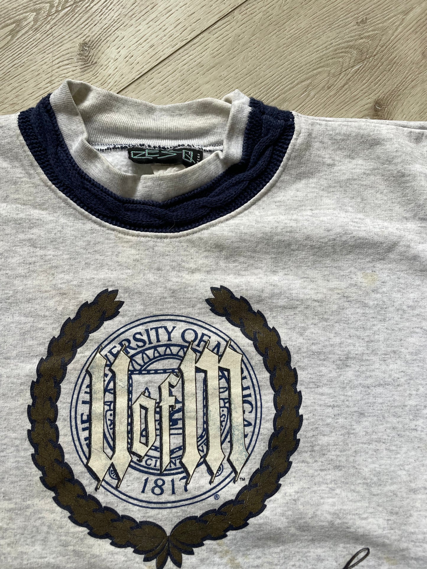 Unique Vintage Crewneck with Sweater Details