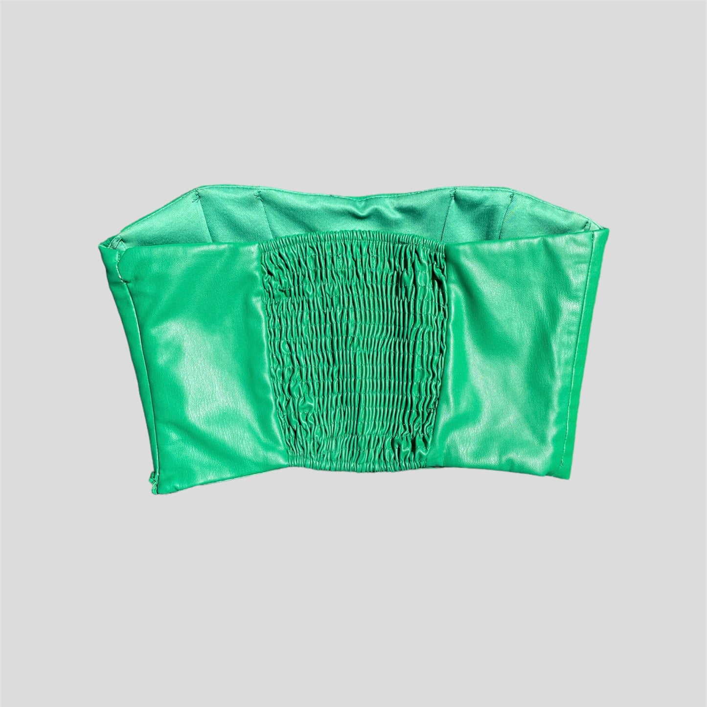 Faux Leather Corset Top