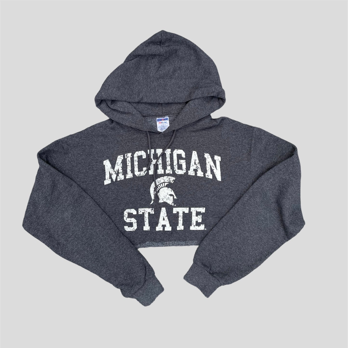 Cropped Dark Grey Hoodie