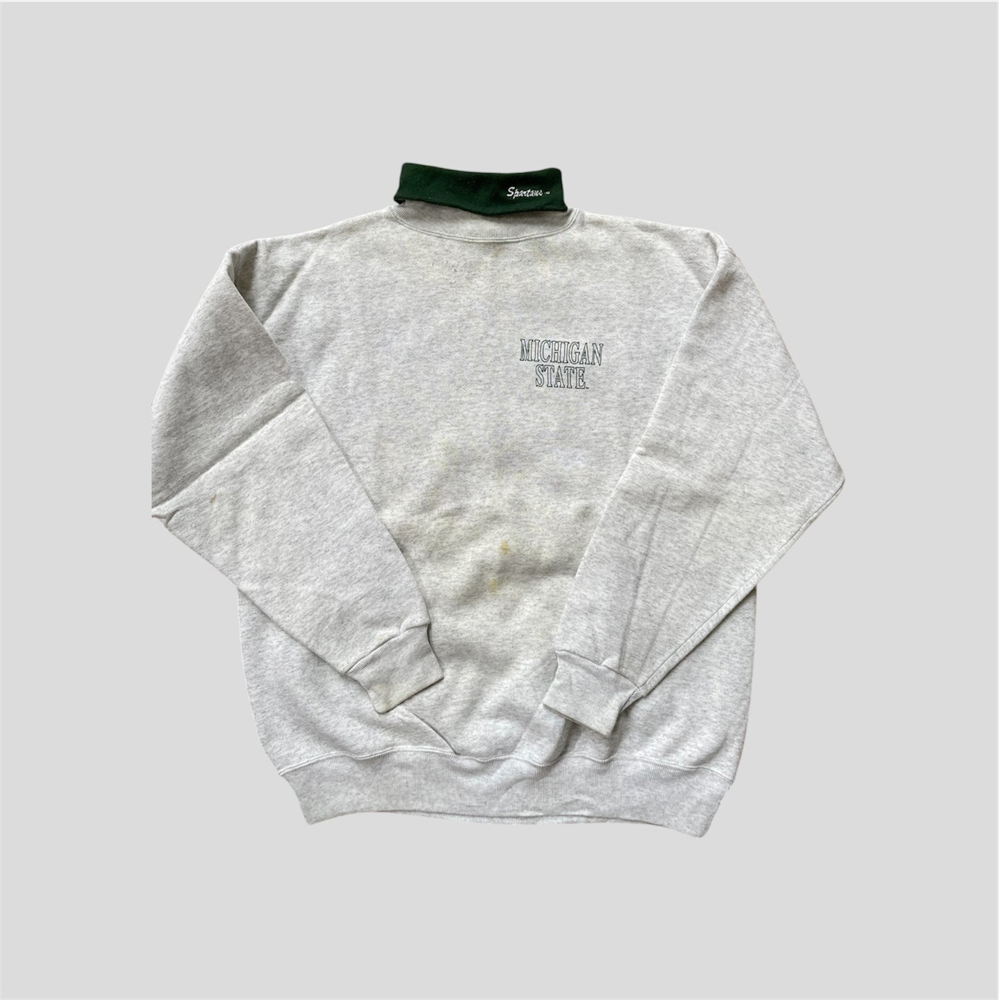 STAINED Turtle Neck Embroidered Sweatshirt