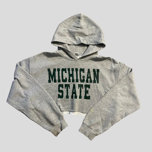 Classic Cropped Grey Hoodie