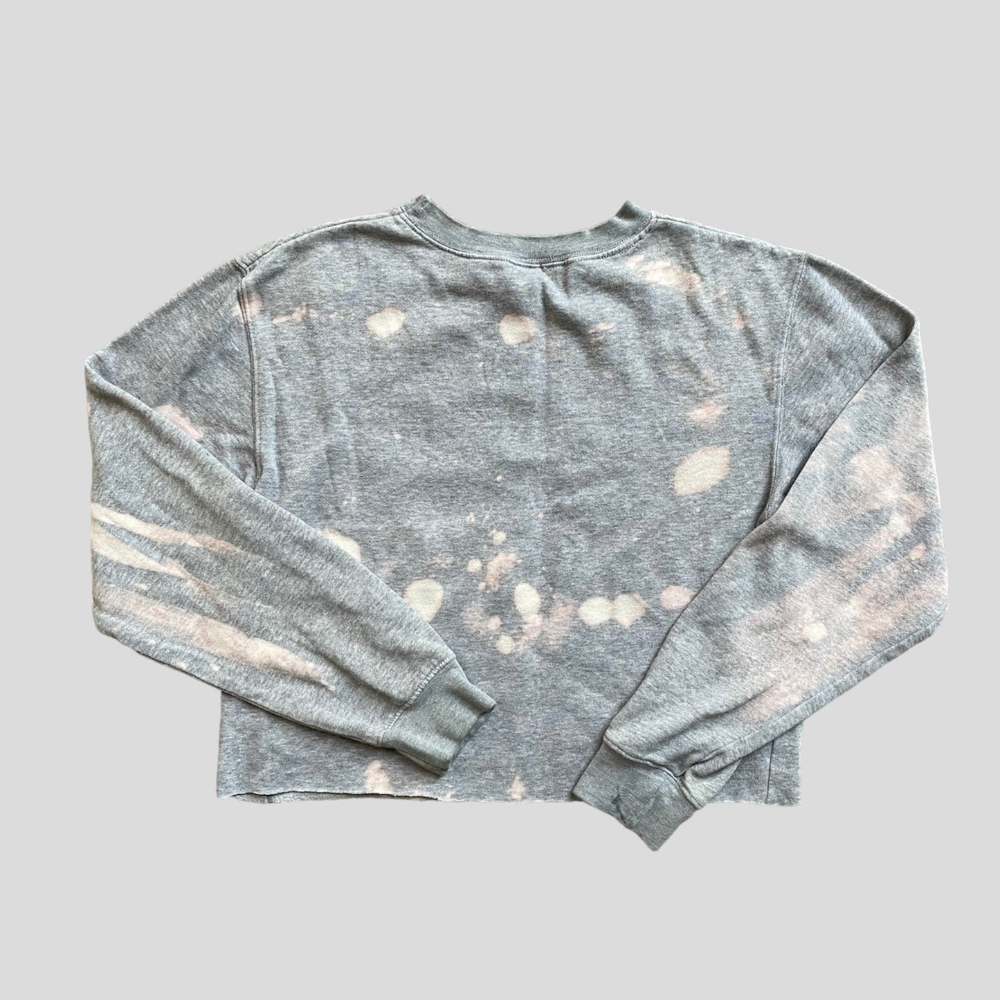 Bleach Dyed Cropped Crewneck