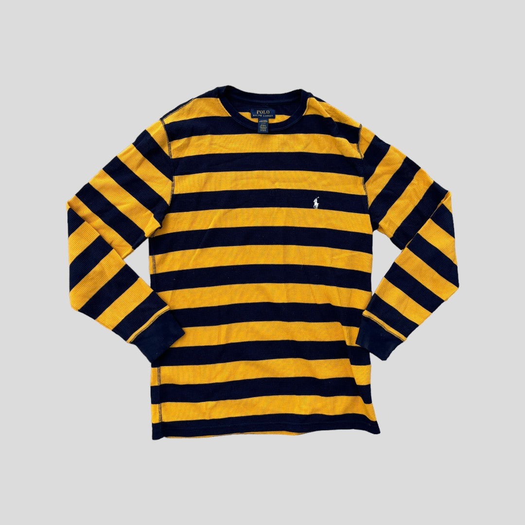 Maize & Blue Waffle Knit Long Sleeve