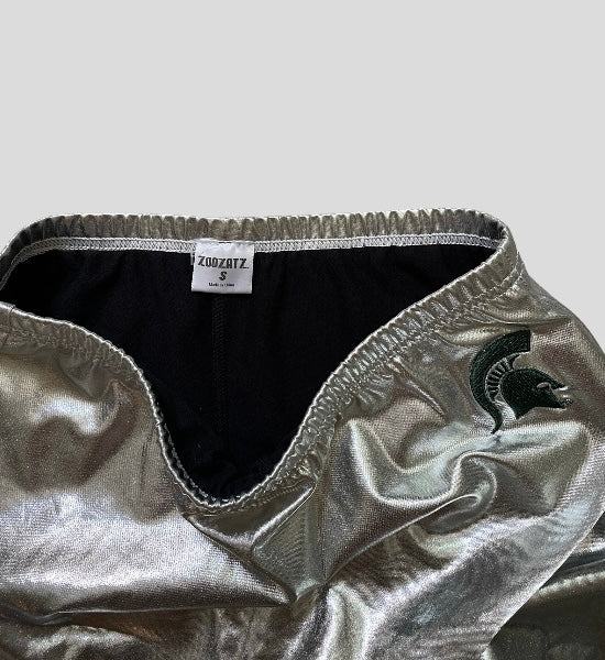 Metallic Mini Silver Skort