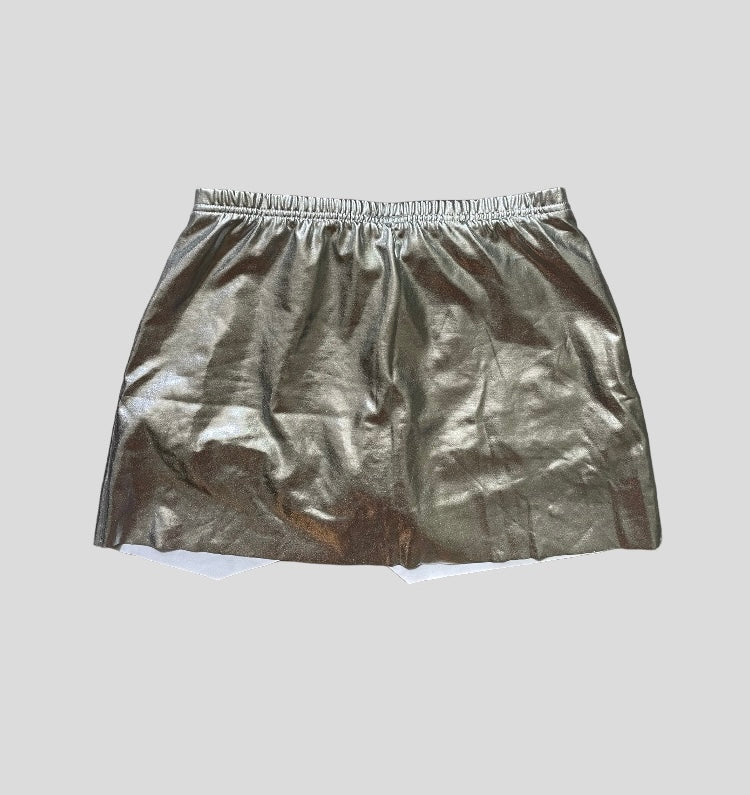 Metallic Mini Silver Skort