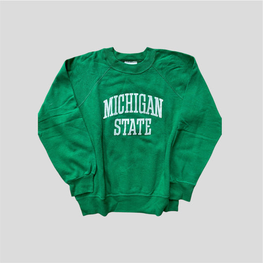 1980s Bright Green Crewneck